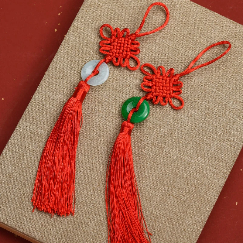 Chinese Knot 2022 Lunar New Year Decorations For Home Pendant Hanging Ornaments Spring Festival Festive Red Tassel Ears Gift