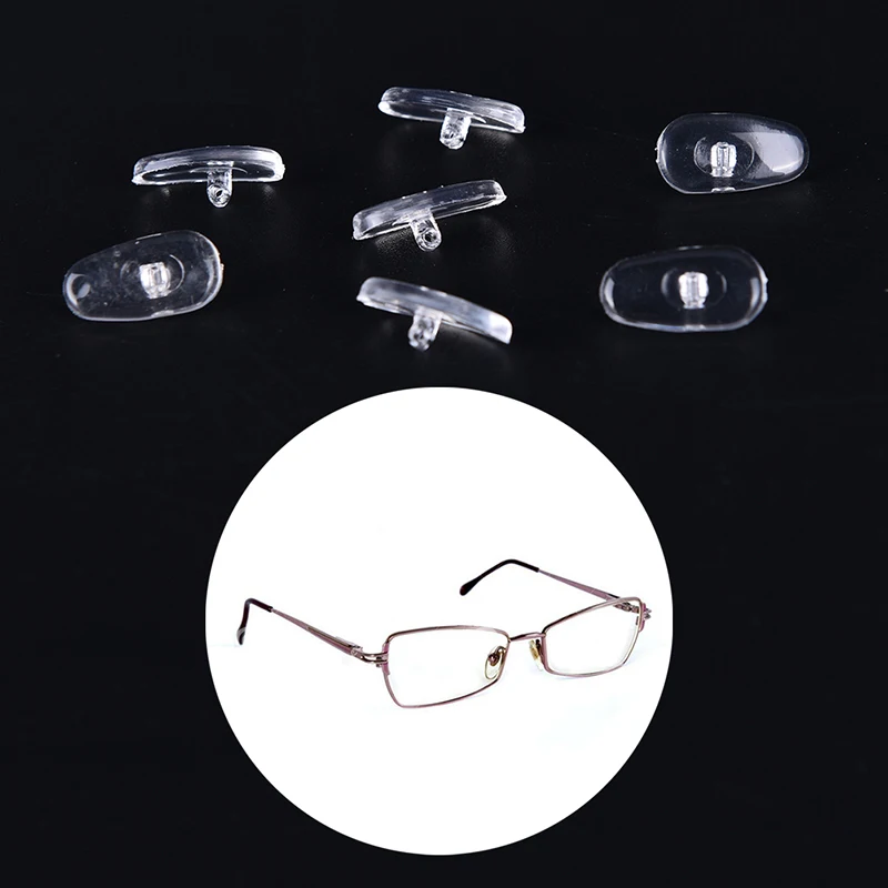 50 Pairs 13mm Silicone Nose Pads Screw On Nose Pads Push On Nose Pads Repair Tool For Eyeglass Sunglasses Eyewear Accessories