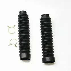 Black Front Fork Dust Boots Rubber Jacket Cover For Honda CG125 Dirt Bike
