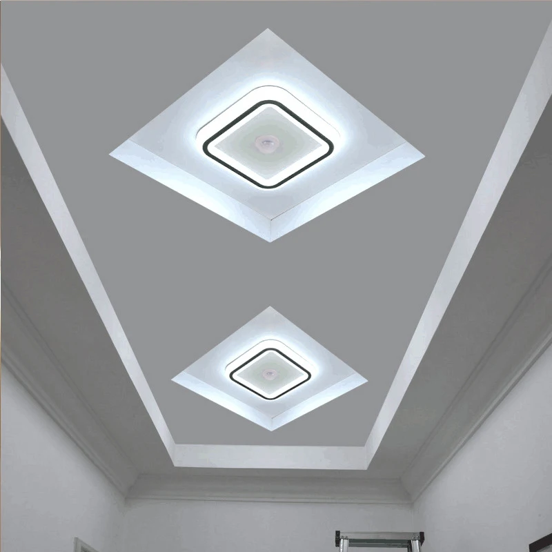 16W IR Motion Sensor LED Ceiling Light Surface Mounted Changeable Color Auto ON/OFF Balcony Stairs Basement Aisle Ceiling Lamp