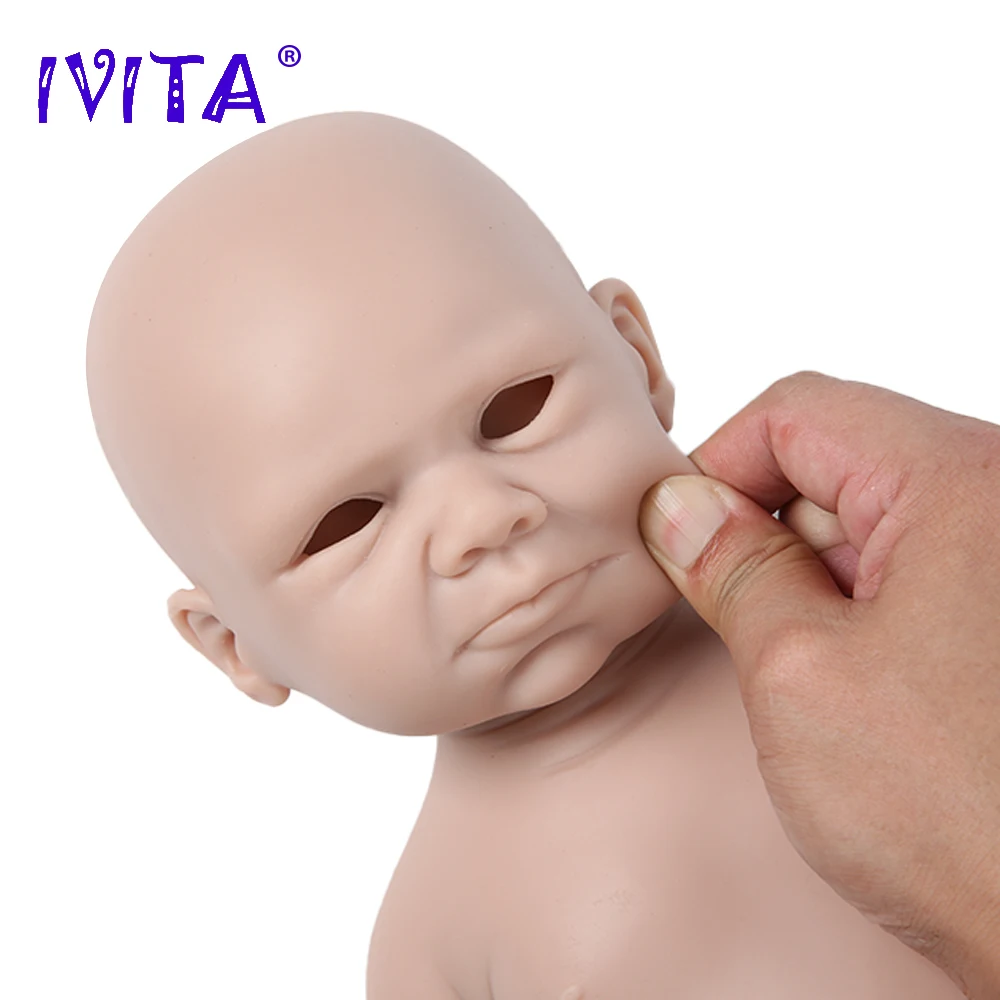 

IVITA WG1524 50cm 3800g Full Body Silicone Reborn Baby Dolls Unpainted Unfinished Lifelike Soft Doll for Children DIY Toys Gift