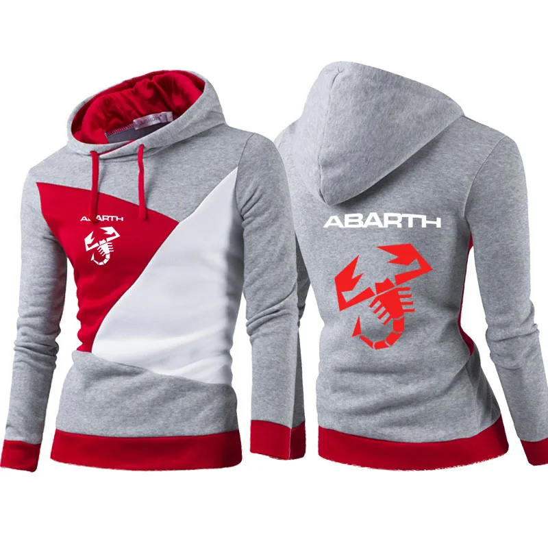 

New Casual Loose Men's Hoodie Abarth car logo print Sweatshirt Hot sale Contrast stitching Men's Sweatshirt Men's sportswear top