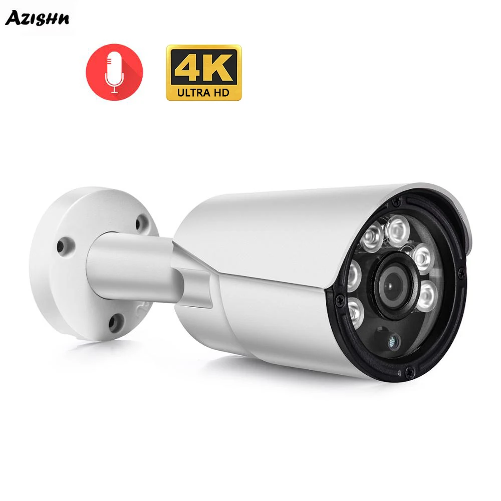 

IP-камера AZISHN Bullet 4K, 8 Мп, 3840*2160, инфракрасная