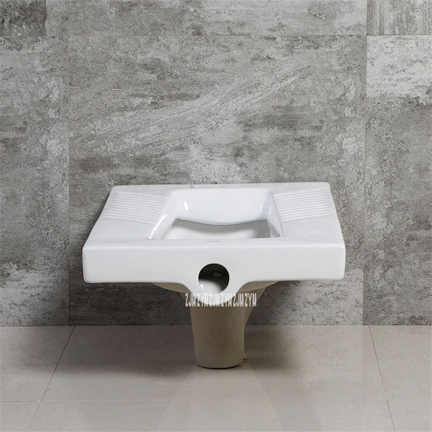 Nanometro a prova di odore del bagno pulizia intelligente smalto ceramica accovacciata WC Pan antiscivolo Squat WC Pan lavaggio serbatoio Set