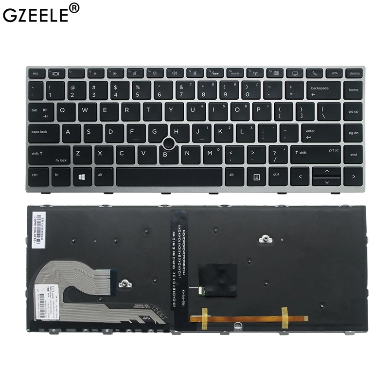 NEW US/RU laptop keyboard FOR HP EliteBook 840 G5 846 G5 745 G5 with Mouse Point L14378-001 L11307-001 Backlit