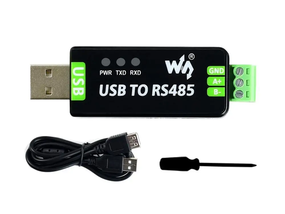 Waveshare Industrial USB To RS485 Converter, Onboard Original FT232RL And SP485EEN