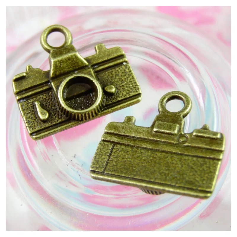 

100 шт. подвески для камеры 16x14 мм античный бронзовый кулон с покрытием, винтажные DIY ювелирные изделия ручной работы