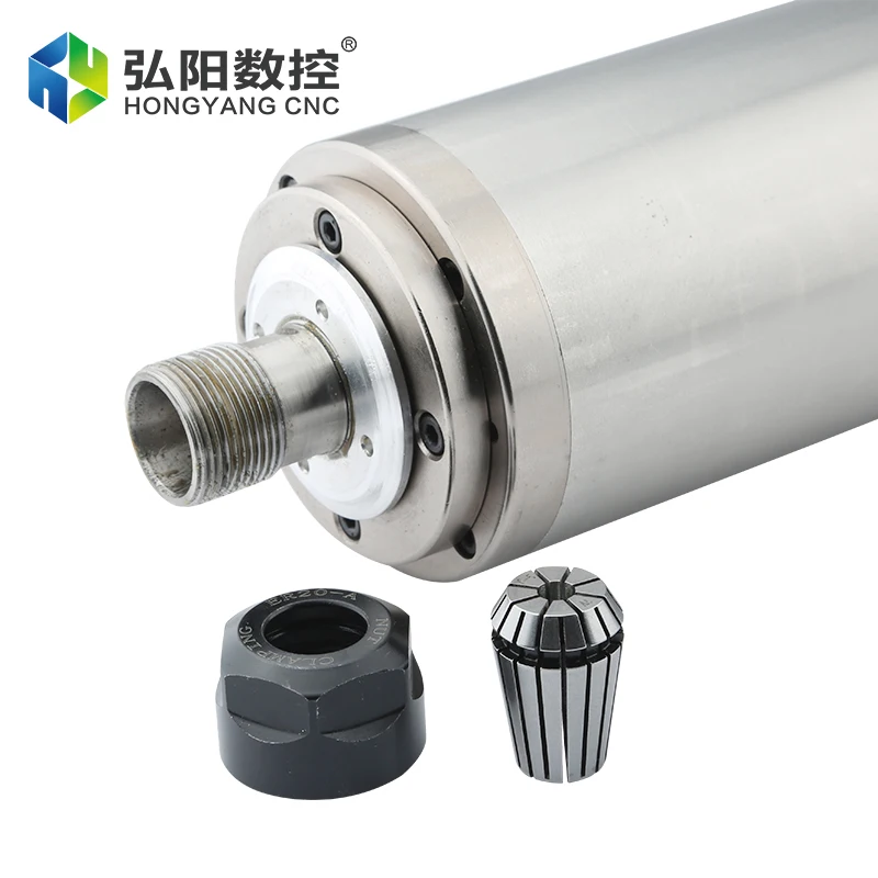 HQD Spindle Motor 2.2 KW Water-Cooled Spindle 4pcs Bearing ER20 Diameter 80x235mm For CNC Router Machine Tool Spindle GDZ-23