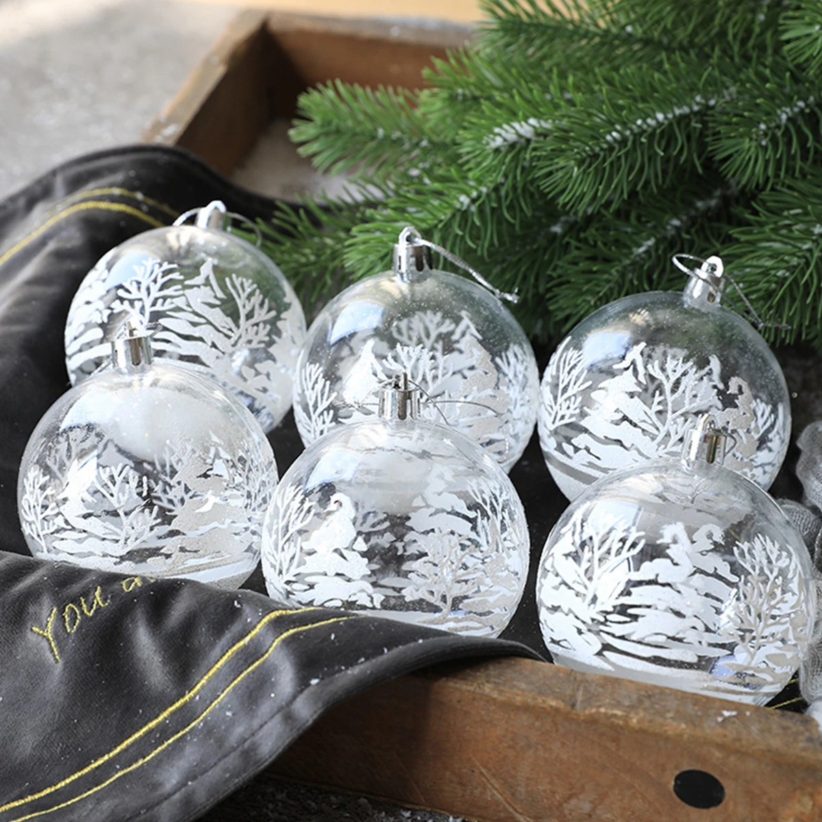 

Christmas Transparent Ball Pendant 2024 Xmas Tree Ornaments Merry Christmas Decoration for Home Navidad Gifts New Year 2025