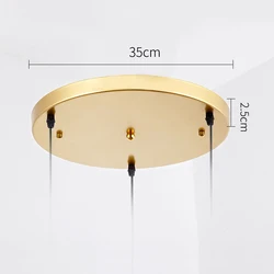 Vassoio rotondo nero fai-da-te lampade da soffitto vassoio lungo piastra da soffitto appendere lampade Base da soffitto lampada a sospensione accessorio di illuminazione