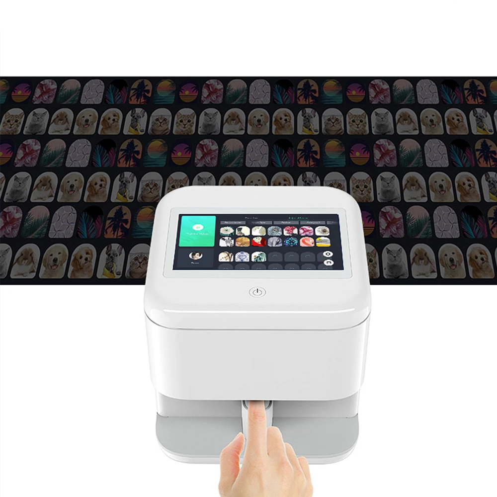 

Inkjet Diy Painted Nail Printer Smart Automatic Manicure Tool Digital Nailprinter Imprimante Ongle Nail Art Printing Machine 48W