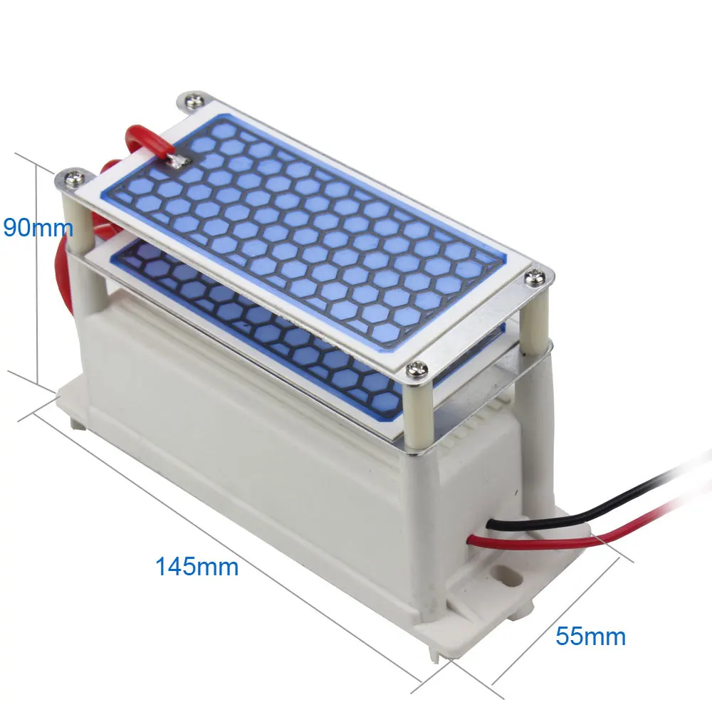 Generador de ozono para coche, purificador de aire con placa cerámica de ozono, filtro esterilizador de aire, 12v, 10g