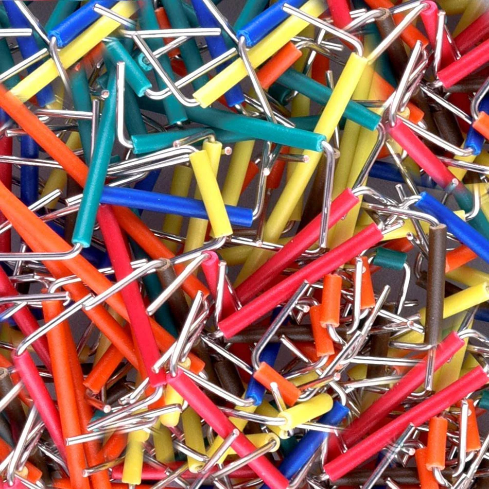 840 Pieces Preformed Breadboard Jumper Wire Kit 14 Lengths Assorted Jumper Wire for Breadboard Prototyping Solder Circuits