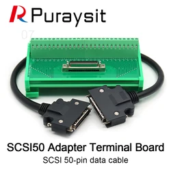 Puraysit Servo CN1 50pin terminal board SCSI 50pin Data Cable for Mitsubishi Delta Yaskawa Panasonic