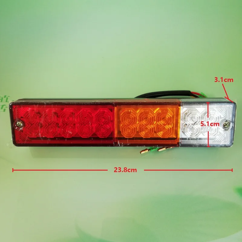 2Pcs LED Forklift Tail Lights Trailer Rear Light 12V 24V Tractor Turn Signal Brake Reversing Lamp Tricycle Taillights