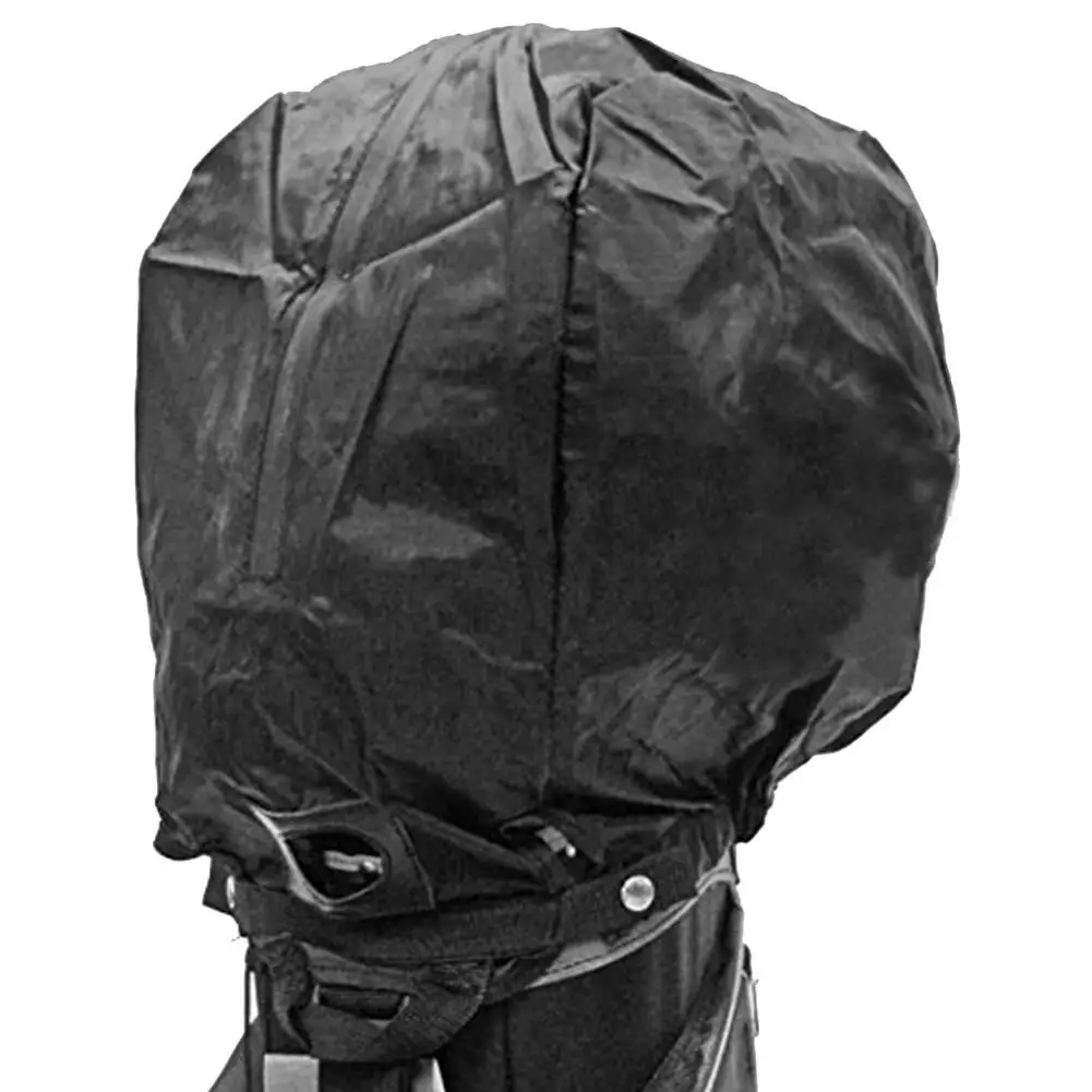 Golf Bag Rain Hood Cover Pack Black Golf Head Covers Golf Driver Headcover Golf Club Accessories for Almost All Golfbags Golf Pu