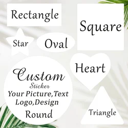 Logotipo personalizado Adesivos, Etiqueta Branca, Design De Adesivo De Embalagem De Casamento, Kraft Cozimento Seu Próprio Nome, OBRIGADO Etiquetas, 100Pcs