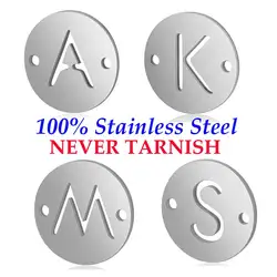 10 Pieces DIY Jewelry Stainless Steel Inital Name A-Z Connectors Wholesale High Polished DIY Jewelry Connector