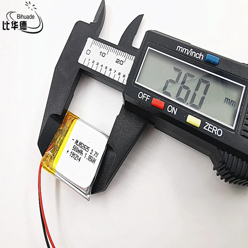 3,7 V, 500 mAH, 802525 852526 polimerowa bateria litowo-jonowa / litowo-jonowa do GPS, mp3, mp4, mp5,dvd, bluetooth, model zabawki mobilny