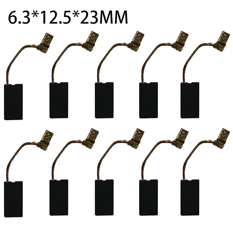 10 Chiếc Xe Máy Điện Bàn Chải Carbon Sửa Chữa Một Phần 6.3*12.5*23 Mm