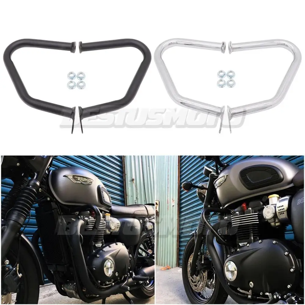

Motorcycle Engine Guard Crash Bars For Triumph Bonneville T100 T120 Bobber Thruxton 1200/R Street Cup/Twin Speed Twin 2016-2023