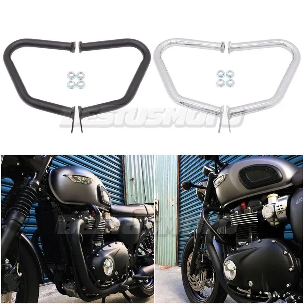 Osłona silnika motocykla Crash Bars dla Triumph Bonneville T100 T120 Bobber Thruxton 1200/R Street Cup/Twin Speed ​​Twin 2016-2024
