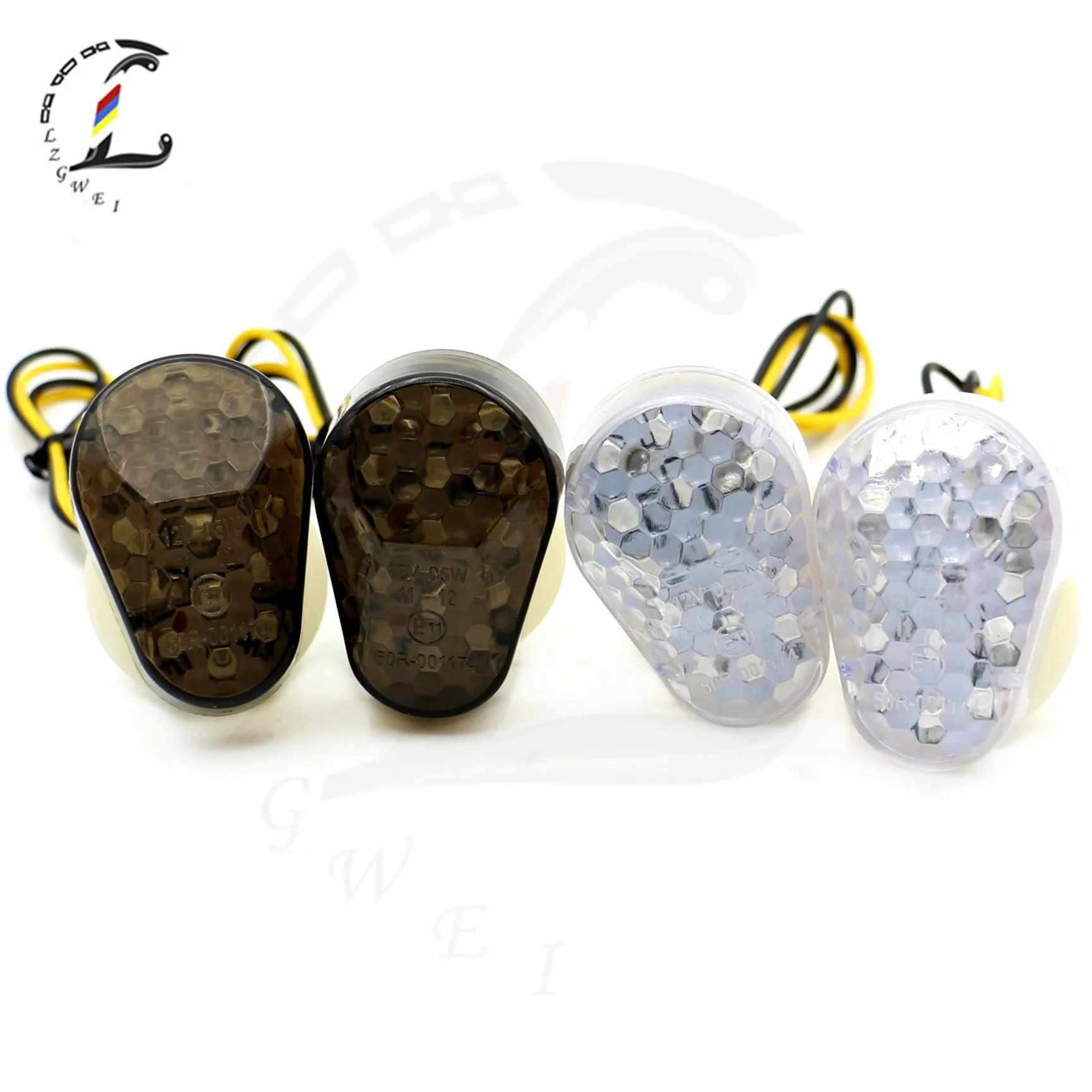Motorcycle Front Turn Signals Light LED For Kawasaki ZX6R ZX7R ZX9R ZZR600 ZX12R ZX636 Photoflash Indicator Flashing Flush Mount
