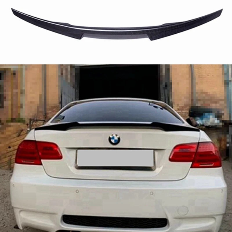 

For BMW 3 Series E92 Coupe&E92 M3 M4 Style Carbon fiber Rear Spoiler Trunk wing 2006-2013 FRP Glossy black Forged carbon