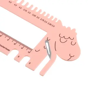 مسطرة قياس رأس الأغنام المحمولة مع مقص ، إبر الحياكة العملية ، مقياس خطاف الكروشيه ، أداة مسطرة MM ، الولايات المتحدة الأمريكية ، المملكة المتحدة ، كندا الحجم أفضل 8 آلات قص أغنام مباعة - No5