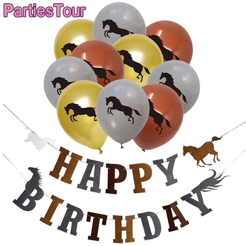 Pferde-Geburtstagstorten-Deko Pferderennen-Thema Kuchendekoration Pferderennen Geburtstagsparty Dekorationszubehör – Detail 10