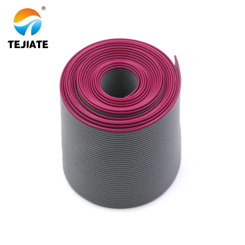1PCS=1M FC-40P 2.54MM Grey Row-wire DuPont Line Pure Copper-conductor PVC Insulation-sheath Welding-free