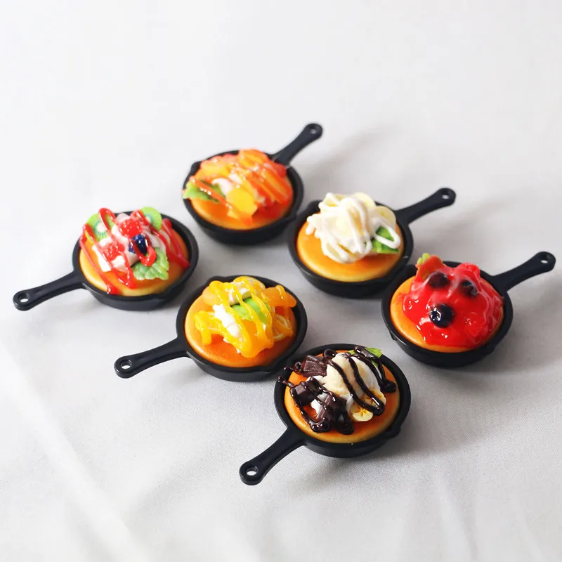 1PCS 1:12 Dollhouse Miniature Pancake Mini Fruit Jam Cake Pretend Food for Blyth OB11 Doll House Kitchen Play Toys