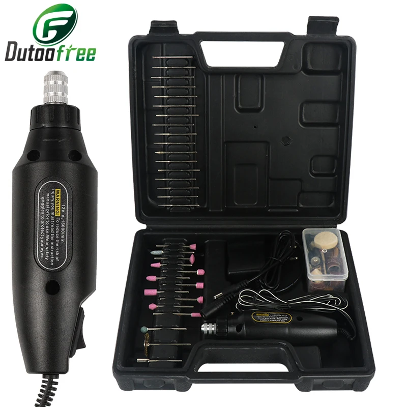 

12V Mini Drill Machine Rotary Tool Electric Drill Set Grinder For Jewelry Electric Carving Tool Dremel Accessories with Box