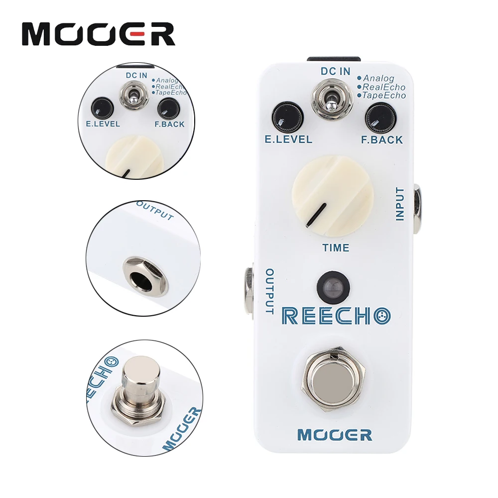 

Mooer Guitar Pedal Mdl2 Reecho Effect Digital Delay Electric Bass Musical Instruments Accessories for Guitar Effector Processor