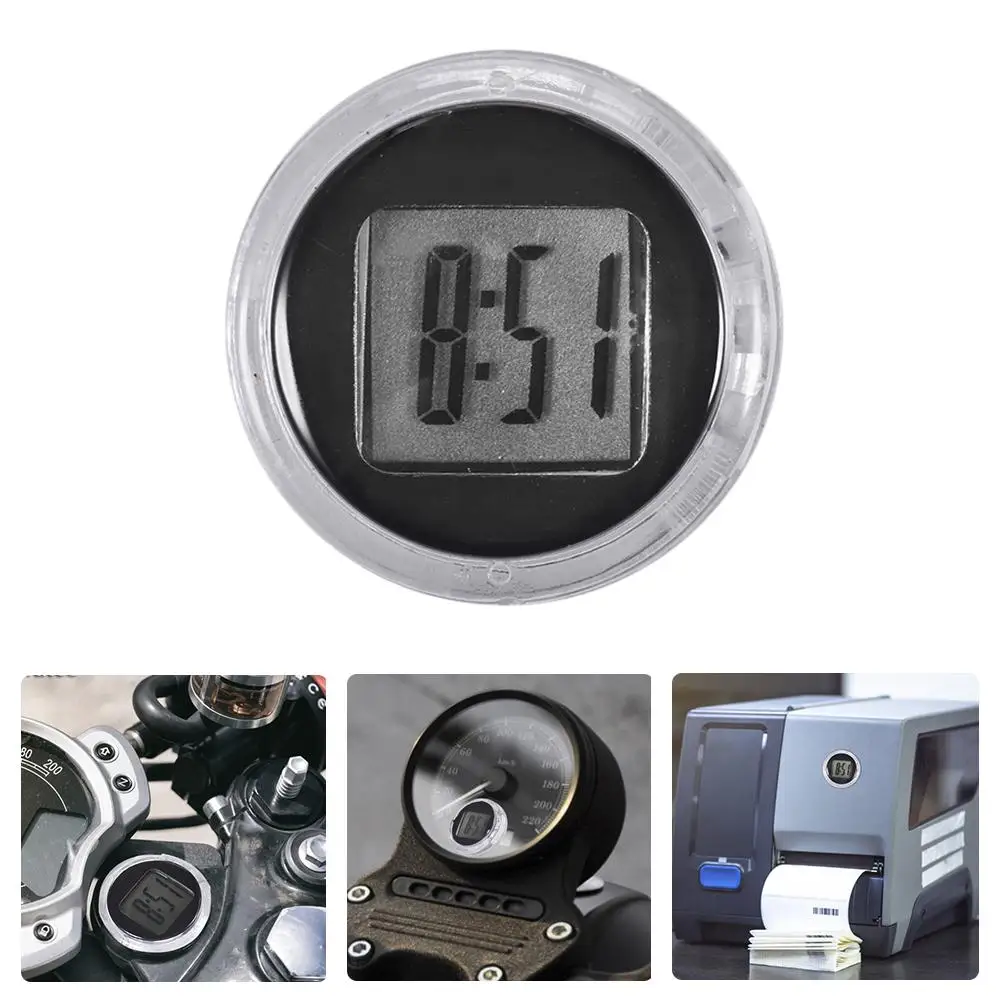 Mini Motorcycle Digital Clock Stick-On Waterproof Electronic Watch Clock Time Universal With Stopwatch Motorbike Mount New 2020