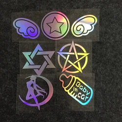 Colorful Laser Reflective Stickers Car Refit Stickers Motorcycle Decals Fuel Tank Cover Door Window Bumper Waterproof Stickers