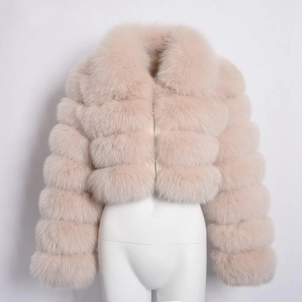 Faux Fox Fur 2020 Winter Coat Women Fashion High Quality Thick Faux Fur Coat Women Vintage Long Sleeve Short Jackets Furry Coat