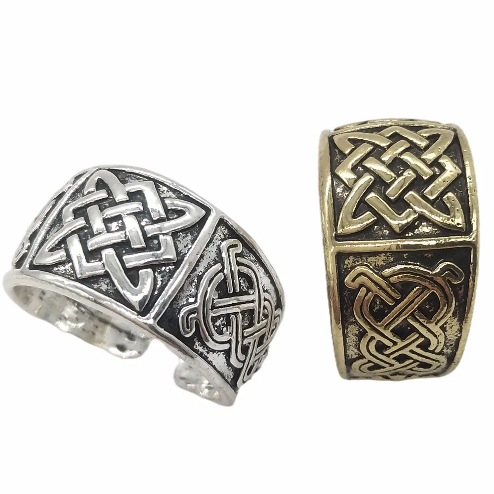 Slavic Star Of Russia Ring Svarog Symbol Vintage Adjustable Womens Mens Signet Rings