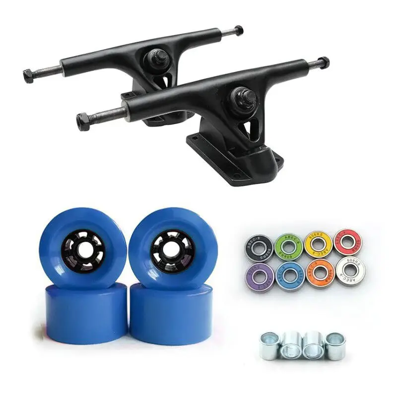 Rodas longboard 78a pu 90*52mm, 8 polegadas, ponte longboard, caminhões, rodas de skateboard