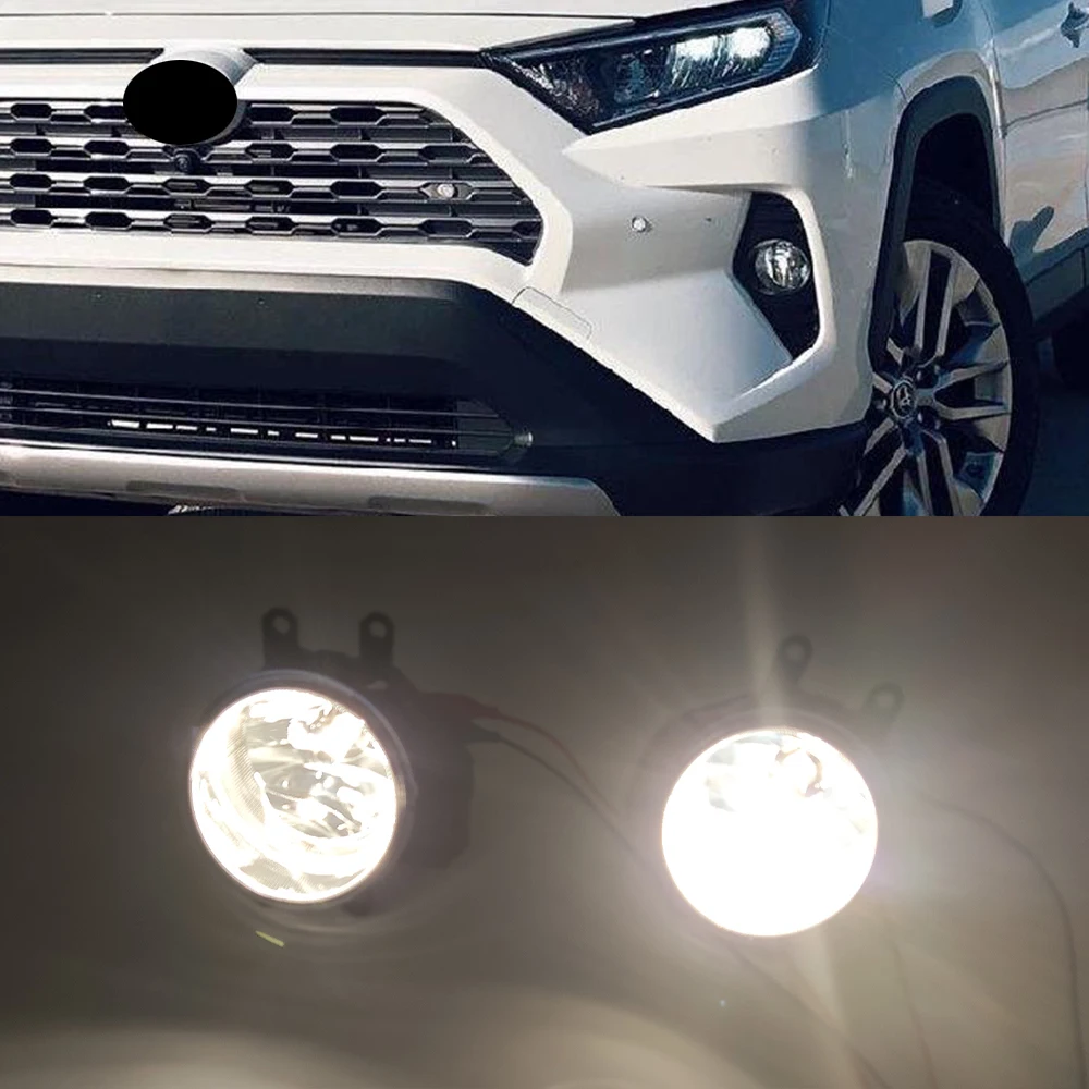 Fog Lights LED Fog Light Headlight For Toyota RAV4 RAV 4 XA50 2019 2020 2021 Halogen Fog Lamp Cover Grille Bezel Frame