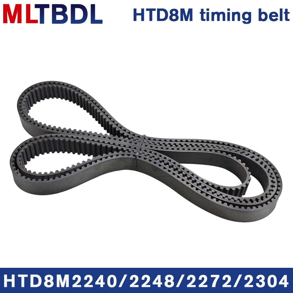 

Rubber synchronous belt HTD8M 2240 2248 2272 2304 pitch=8mm arc tooth industrial transmission toothed belt width15/20/30/40