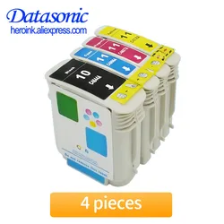 4X Datasonic Compatible ink cartridges For HP 10 11 Designjet 110 100plus C4844A Inkjet 2800dt 2800dtn printer For HP10