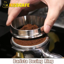 Coffee Dosing Ring 51MM 53MM 57.5MM 58MM 304 Stainless Steel Espresso Barista Tools For Funnel Portafilter Coffee Accessories