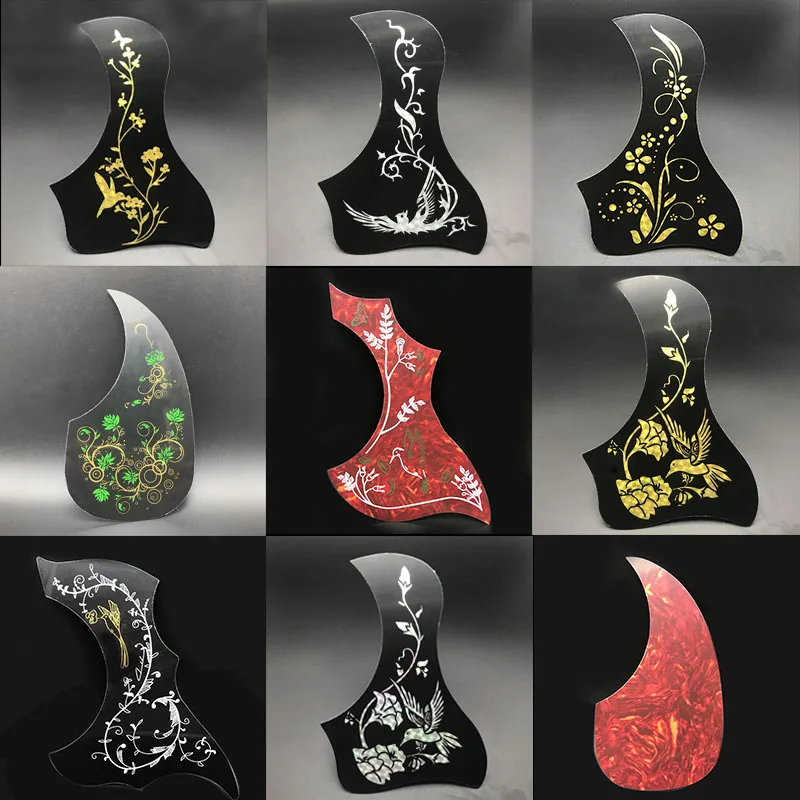 12pcs Acoustic Guitar Pickguard Self-adhesive DIY Celluloid Pick Guard for 40