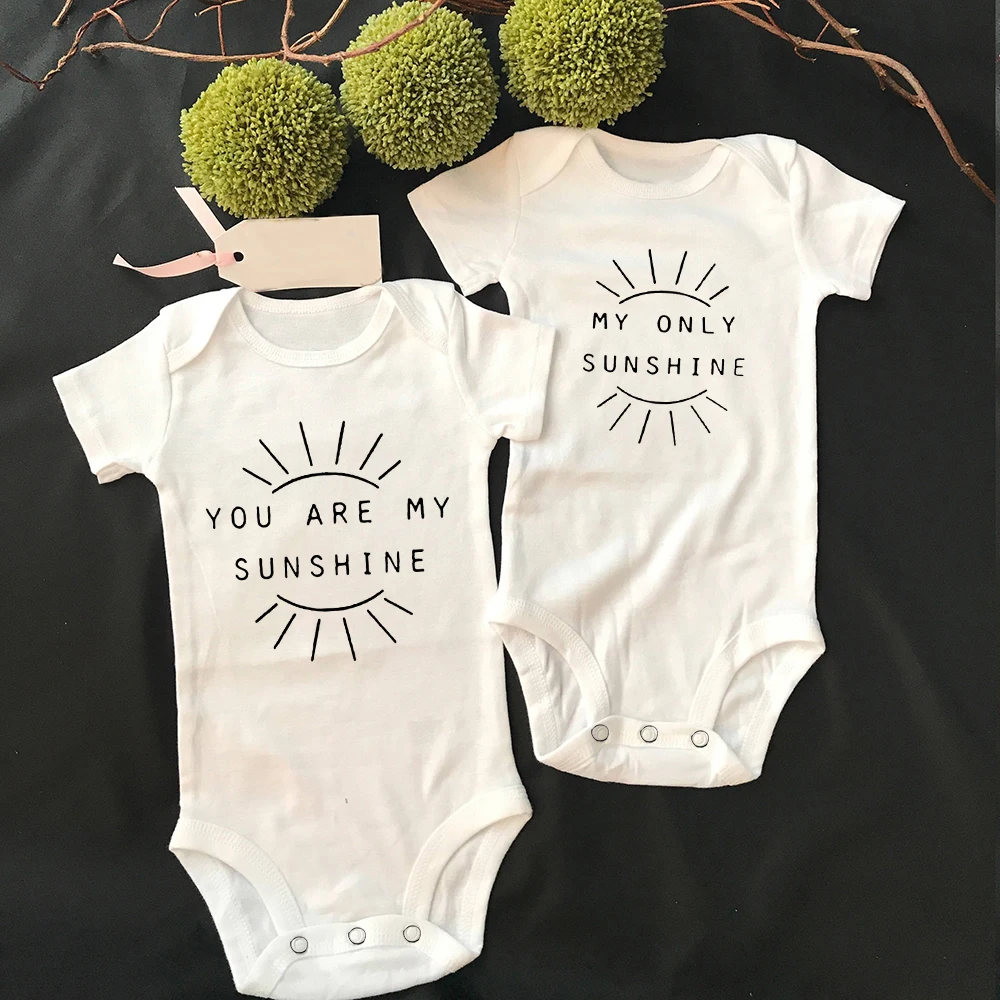 

Twin You Are Sunshine My Only Sunshine Bodysuit Baby Boy Baby Girl Clothes Baby Clothes Unisex Baby Wear