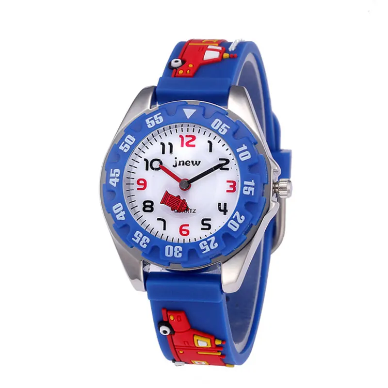 

Hot Children's Watch Waterproof Quartz 3D Cartoon Car Clock Silicon Primary School Girl Boy Lovely Cool Child Gift