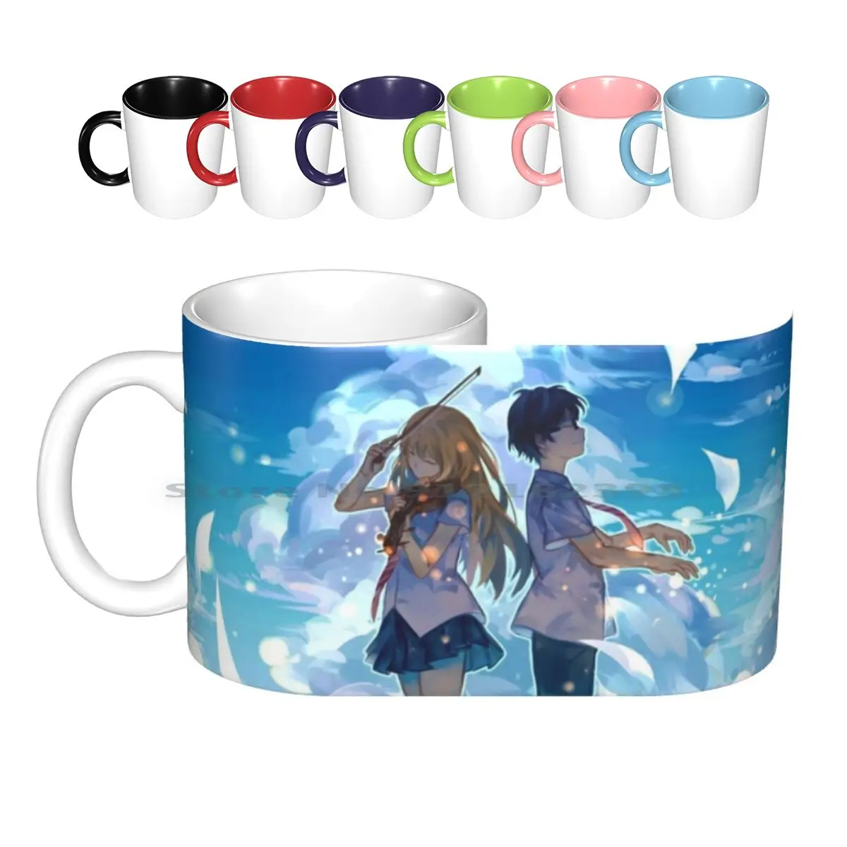 Your Lie In April Ceramic Mugs Coffee Cups Milk Tea Mug Shigatsu Wa Kimi No Uso Your Lie In April Kimiuso Kaori Kousei Piano