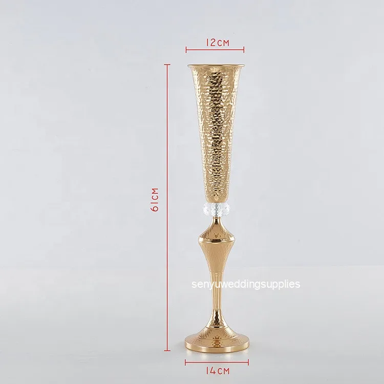 new products Long horn stand vase for  wedding table center pieces event decor senyu2388