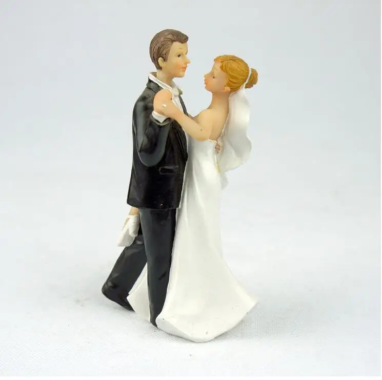Romantische Bräutigam & Braut heiraten Harz Figur Hochzeit Kuchen Topper Dekoration liefert heiraten Figur Valentinstag Verlobung – Detail 19