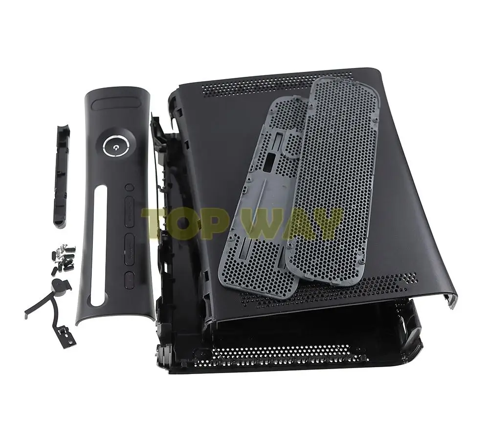 1set Black White Color Full Housing Case For XBOX 360 Fat Console For XBOX 360 Fat Housing Case House Shell Have Logo